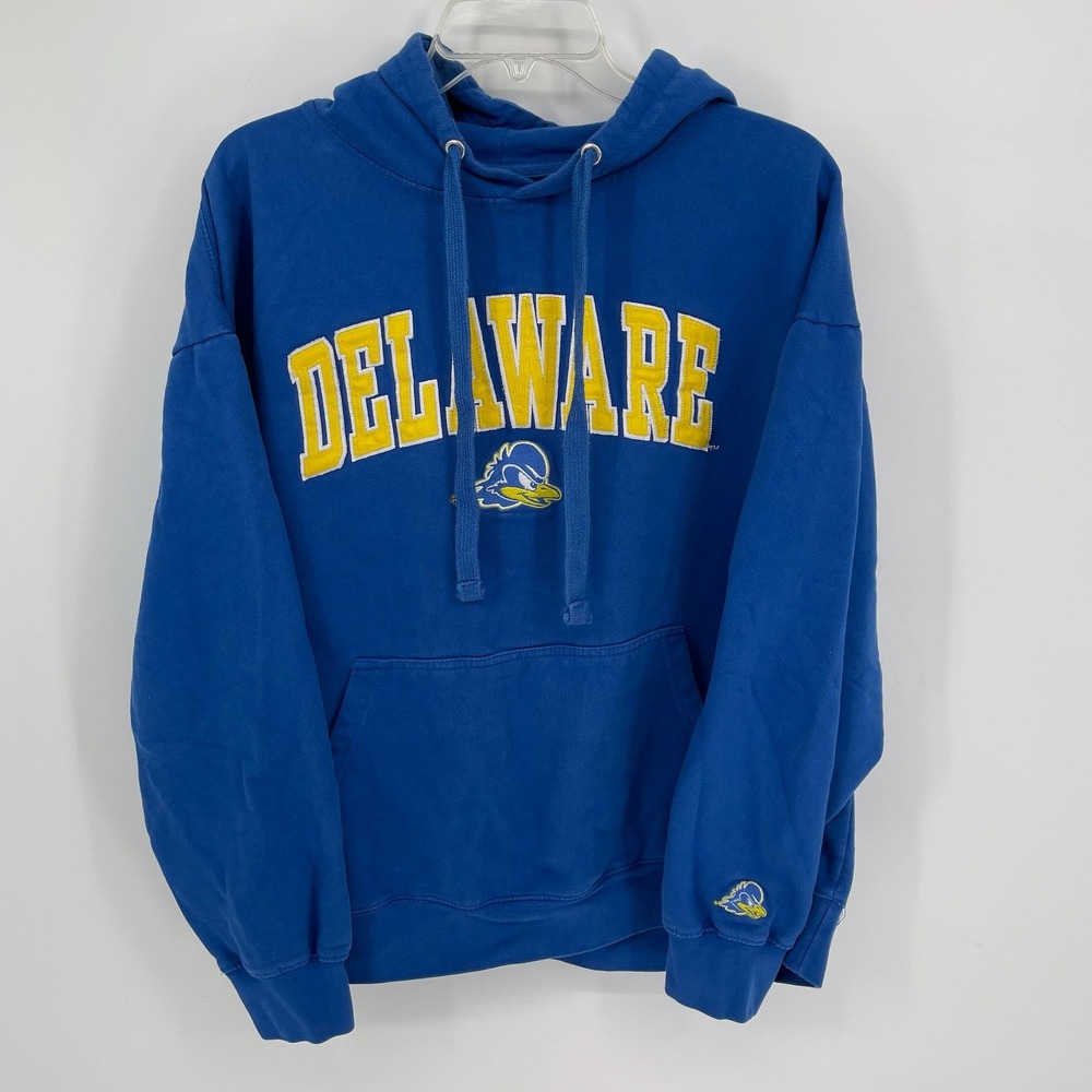 Old Varsity Brand Men's Blue Delaware Fightin Blue Hens Hoodie Sweathirt Size XL